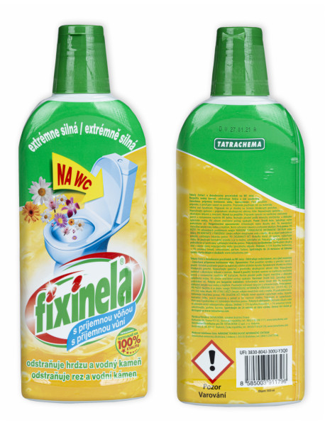 Fixinela čistiaci prostriedok na WC s príjemnou vôňou 500 ml 