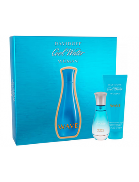 Davidoff Cool Water Wave EDT 30 ml + telové mlieko 75 ml pre ženy darčeková sada