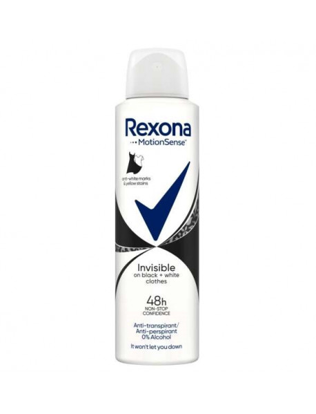 Rexona Invisible Black+White dámsky deospray 150 ml