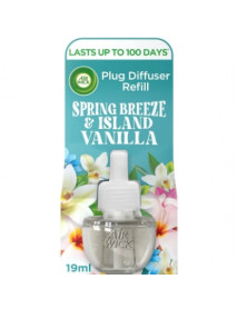 Air Wick Essential Oils náplň do elektrického osviežovača vzduchu Spring Breeze & Island Vanilla 19 ml